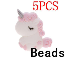 Load image into Gallery viewer, Silicone Unicorn Teether Beads Cute Cartoon Rodent BPA Free Baby Teething Toy For Baby and Kids
