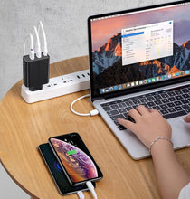 Load image into Gallery viewer, 3 Ports USB Fast Charger 60W Support Quick Charge  Type-C PD Charger QC 4.0 3.0 Phone Charger

