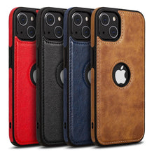 Load image into Gallery viewer, Ultra Thin Slim Leather Phone Case For iPhone 13 Pro Max 12 Pro Max 14 Shockproof Bumper Soft Business Back Cover Back Cover Case Shockproof Camera and Screen Protection PU Leather Case for iPhone
