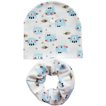 将图片加载到图库查看器，Modern Cartoon Cotton Baby Hat Winter Baby Girls Hat Newborn Boys Hats Kids Cap Scarf Set Children Beanies For Kids With Scarf
