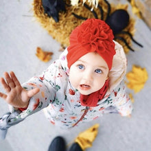 将图片加载到图库查看器，Cute Flower Headband Turban Soft Beanie Hat Infant Toddler Headwear Baby Hair Accessories for Newborn Baby
