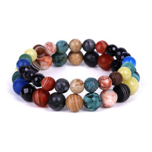 Load image into Gallery viewer, Galaxy Solar System Bracelet Universe Nine Planets Natural Stone Stars Earth Moon Bracelet For Women Man Fashion Jewelry
