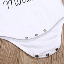 将图片加载到图库查看器，Newborn Kids Baby Girls Boys Clothes Father's Day Letter Print Romper Bodysuit For Baby For Girls And Boys Dadies &amp; Momies Miracle Print
