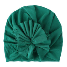 Load image into Gallery viewer, Handmade Pleated Flower Babies' Knitted Cotton Cloth Turban For Baby Girls In Elegant Style
