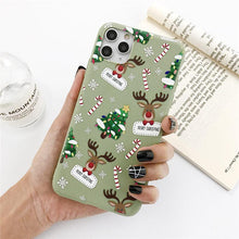Load image into Gallery viewer, Christmas Beautiful Santa Phone Case For iPhone 13 14 12 11 Pro Max Mini 14Plus Soft Silicone Cover Christmas Silicone Mobile Phone Case Protective Case Comfortable Case for iPhone
