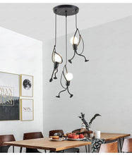 Load image into Gallery viewer, Industrial Metal Pendant Light, Creative Cartoon Ceiling Light Fixture, Indoor Hanging Lamp, Modern Minimalist Lamps for Bedrooms Loft Study Restaurant Entryway Foyer, E27 Great decoration for Bedroom and Kids Room
