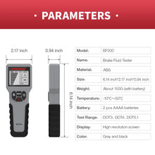 Load image into Gallery viewer, 12V Auto Brake Fluid Tester Digital Car Brake Oil Tool BF200 DOT3 DOT4 DOT5.1 LED Indicator check Display Auto Oil Tool PK BF100
