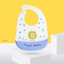将图片加载到图库查看器，Cute Cartoon Print Baby Bibs Waterproof Soft Silicone Baby Feeding Stuff Dinosaur Pattern Bib For Kids
