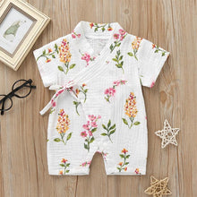 将图片加载到图库查看器，Summer Baby Girl/Boys Clothing Short-sleeved Rompers Jumpsuit Floral Print  Cute Soft Newborn Infant Baby Playwear For Girls and Boys Kids
