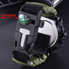 Load image into Gallery viewer, Military Survival  Men Watch With Compass/whistle /scraper/Waterproof 30M Outdoor Men Sports G Style -Shock Watch Relogio Masculino
