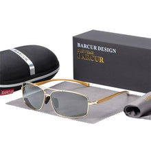 Load image into Gallery viewer, Luxury Elegent Rectangle Polarized Sunglasses Photochromic Driving Glasses For Men and Boys With UV400 Protection
