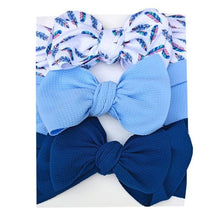Load image into Gallery viewer, Summer Cute Floral Bows Baby Girl Headbands Elastic Bowknot Newborn Hair Band Turban Set Hair Accessories Bow Set For Kids
