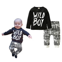 Load image into Gallery viewer, Newborn Baby Boy Clothes Set Long Sleeve Letter Like A Boss T-shirt , Pants Infant Clothing Set For Baby
