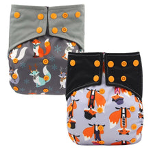 Load image into Gallery viewer, All-In-One  Cloth Diaper for Baby Bamboo Charcoal Eco-friendly Baby Cloth Diaper
