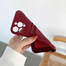 Load image into Gallery viewer, Soft Silicone Card Phone Case for IPhone 13  12 Pro Max Shockproof Protector Cover for IPhone 14 Plus Cases Heavy Duty Solid Slim Lightweight Anti-Shock Cover for iPhone
