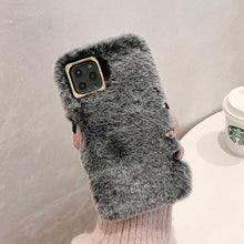 Load image into Gallery viewer, Fashion Plush Leopard Phone Case For Iphone 11 Pro Max Xs Max X Xr Cases Furry Fluffy Warm Cover For Iphone 6 6s 7 8 Plus Case Women Fashion Faux Fur Case For Iphone
