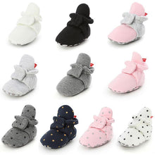 Load image into Gallery viewer, Stylish Baby Boy Girl Socks Toddler Shoes Solid Prewalkers Booties Cotton Winter Soft Anti-slip Warm Newborn Infant Shoes
