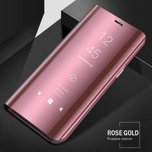 Load image into Gallery viewer, Smart Flip Phone Case For iPhone X XR XS 5 5S SE 7 8 6 6S Plus 11 12 13 Mini Pro Max 2020 Mirror Window Standing Holder Cover  Mirror Screen Smart Plating Case 360 Full Body Ultra Thin Intelligent Protective Case
