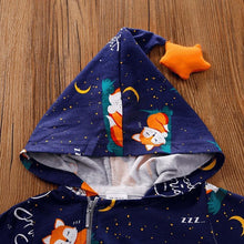 Load image into Gallery viewer, Baby Rompers Warm overalls Cartoon Animals Pattern Hooded Zipper Clothes Jumpsuit For Girls and Boys In Modern Print Design
