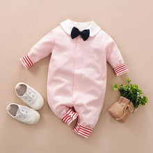 将图片加载到图库查看器，Luxury Modern Baby Boy Infant Rompers Baby Clothes Kids With Bow Modern Baby Costume Suit
