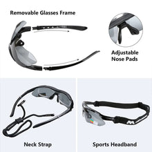 将图片加载到图库查看器，MOVIGOR Polarized Cycling Glasses Sports Men's Sunglasses Road Mountain Bicycle Riding Protection Goggles Eyewear Women 5 Lens
