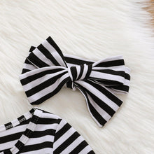 Load image into Gallery viewer, Baby Girls Christmas Santa Striped Print Dress+ Headband Princess Party Outfit Excellent Look
