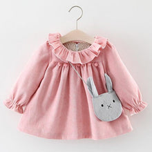 Load image into Gallery viewer, Newborn Baby Girl Cartoon Dress With Bag Infant Clothing Toddler Dress In elegant Design Made for Kids
