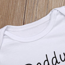 将图片加载到图库查看器，Newborn Kids Baby Girls Boys Clothes Father's Day Letter Print Romper Bodysuit For Baby For Girls And Boys Dadies &amp; Momies Miracle Print
