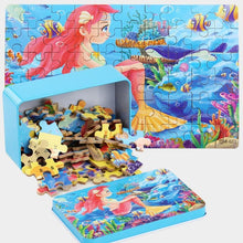 将图片加载到图库查看器，New 60 Pieces Wooden Toys Puzzle Kids Toy Cartoon Animal Wood Toys Puzzles For Child Early Educational Learning Toys for Children
