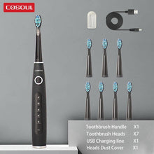Load image into Gallery viewer, Electric Vibration Toothbrush Sonic Rechargeable Smart Chip Teethbrush Head Replaceable Whitening Healthy Best Gift For Adults And Kids
