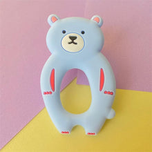 Load image into Gallery viewer, 4pcs  Bear Silicone  Teether Baby Teething Toys Chewable  Cartoon Animal Shape Baby Products Nursing Gift
