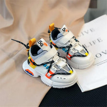 将图片加载到图库查看器，New Kids Shoes Toddler Girls Boy Sneakers Lace Up Design Mesh Breathable Children Tennis Fashion Little Baby Shoes
