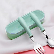 Load image into Gallery viewer, Baby Gadgets Tableware Set Children Utensil Stainless Steel Toddler Dinnerware Cutlery Cartoon Infant Food Feeding Spoon and Fork
