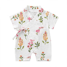 将图片加载到图库查看器，Summer Baby Girl/Boys Clothing Short-sleeved Rompers Jumpsuit Floral Print  Cute Soft Newborn Infant Baby Playwear For Girls and Boys Kids
