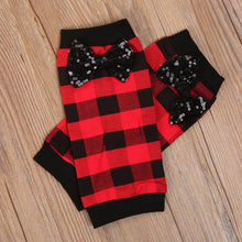 将图片加载到图库查看器，4Pcs Baby Girls Christmas Dress Set Children Long Sleeve Top  Short Skirt Hair Band And Leg Cover
