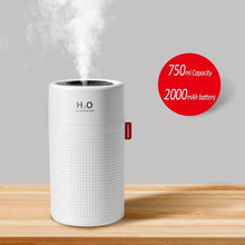 将图片加载到图库查看器，Wireless Air Humidifier USB Portbale Aroma Diffuser 2000mAh Battery Rechargeable Umidificador Essential Oil Humidificador Mist Maker
