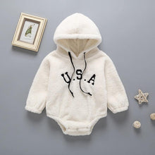 将图片加载到图库查看器，Luxury Modern Newborn Baby Boy/Girl Clothes Long Sleeve Hoddies Bear Zipper Baby Romper Clothes Autumn Winter Season For Kids and Baby
