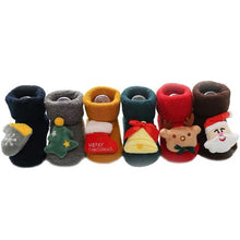 Load image into Gallery viewer, Luxury Modern Christmass Children's Socks With  Doll Baby Keep Warm Elk Non-Slip Socks Newborn For Infant Toddler Kids
