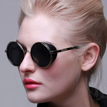 Load image into Gallery viewer, SHAUNA Vintage Women Steampunk Retro Coating Men Round Sunglasses Brand Designer Punk Sun Glasses UV400
