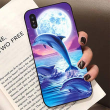 Load image into Gallery viewer, Animal Cute Dolphin Phone Case For Iphone 11 12 13 Mini Pro Xs Max 8 7 6 6s Plus X 5s Se 2020 Xr Case Soft Tpu Cover Flexible Ultra Slim Anti-scratch Cover
