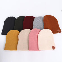 将图片加载到图库查看器，Warm Baby Winter Hat for Kids Beanie Knit Children Hats for Girls &amp; Boys Baby Cap For Kids and Mother/Dad

