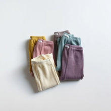 将图片加载到图库查看器，Baby Boys Girls Solid Leggings Toddler Ribbed Pants Little Boy Casual Pants Kids Trousers
