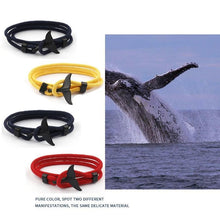 Load image into Gallery viewer, Whale Tail Anchor Bracelets Men And Women Charm Nautical Survival Rope Chain Bracelet Male Wrap Metal Hooks Fashion Gift
