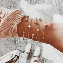 将图片加载到图库查看器，Bohemian Gold Tassel Bracelets For Women Summer Shell Clear Crystal Stone Luxury Jewelry

