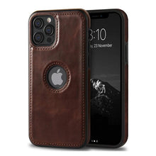 Load image into Gallery viewer, Ultra Thin Slim Leather Phone Case For iPhone 13 Pro Max 12 Pro Max 14 Shockproof Bumper Soft Business Back Cover Back Cover Case Shockproof Camera and Screen Protection PU Leather Case for iPhone
