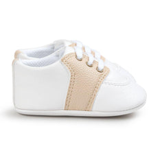 Load image into Gallery viewer, Newborn Shoes Star First Walkers Kids Toddlers Lace Up PU Leather Soft Soles Sneakers 0-18 Months

