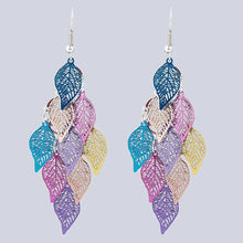 Load image into Gallery viewer, Ethnic Nine-Leaf Drop Earrings – Bohemian Dangle Jewelry for Women
