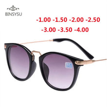 将图片加载到图库查看器，New Finished Myopia Sun Glasses Fashion Gray Lens Metal Legs With Degrees Sunglasses -1 -1.5 -2.0 -2.5 -3.0 -3.5 -4.0
