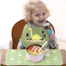 Load image into Gallery viewer, Adjustable Oil-proof  Food Grade Silicone Drool bib Soft And Comfortable Saliva Towel Lunch Baby Bib For Babies and Kids

