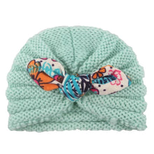 将图片加载到图库查看器，New  Handmade Cotton Girl Hat Autumn Winter Baby Boy Girl Hat Colorful Bow Elastic Cute Baby Turban In Elegant Design

